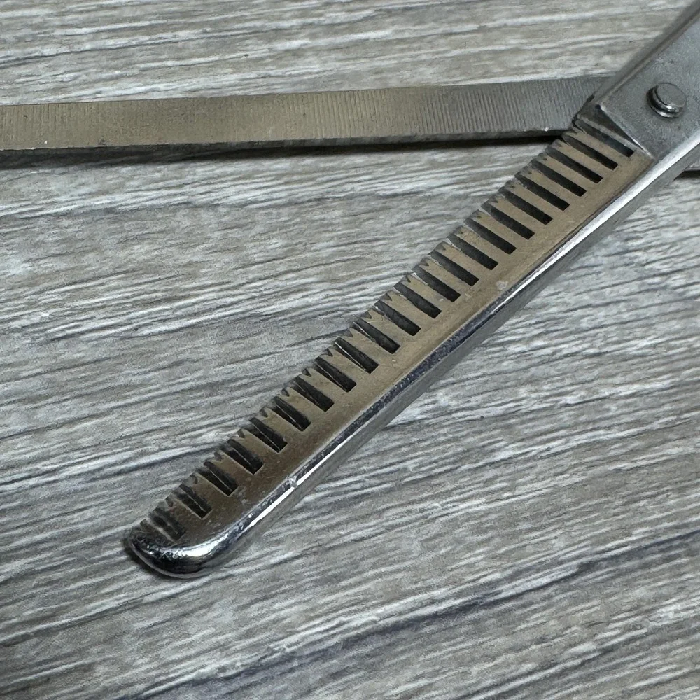 Faro Barber Hair Thinning Shears Scissors Texturizing with Tang Made in USA‎ vtg